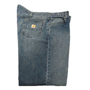 Carhartt Jeans Men's 44X32 Blue Denim Relaxed Fit Stretch Workwear 102804-964
